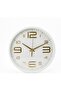 25cm Round Wall Clock – Minimalist White Frame with Large Easy-to-Read Numbers – 10-Inch