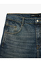 Cotton Regular Waist Pocketed Loose Baggy Jean Shorts - 4