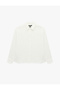 Buttoned Comfortable Fit Cotton Classic Collar Long Sleeve Muslin Shirt