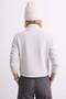 Women's Stand Collar Zippered Bando Sweatshirt - Snow Melange - 3