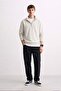 Men's Half-Zip High-Neck Sweatshirt - Stone - 2