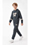 Varsity 84 Appliqué Embroidered Top and Bottom Boys' Tracksuit Set - 3