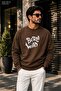 Men's Born to Be Wild Printed Cycling Round Neck Casual Sweatshirt