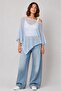 Women's Modern Stylish Transparent Asymmetrical Poncho Blouse – Loose Fit