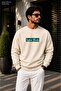 Men's Positive Thinking Printed Cycling Round Neck Casual Sweatshirt