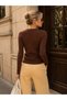 Crew Neck Hairnet Patterned Slim Fit Long Sleeve Thin Knitwear Sweater Aw26Kz00035 - 2