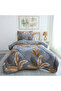 Single Double-Sided Autumn Patterned Wellsoft Quilt 155X215 + 1 Pillowcase