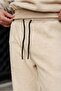 Beige Zipper Detailed Stand Collar Fleece Men's Tracksuit Set E7372 - 6
