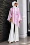 Vertical Stripe Detailed Asymmetrical Tunic Tsd260276 Pink - 5