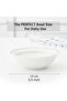 JUNA New Bone China Bowl 14 cm – Elegant White Multipurpose Bowl with Subtle TextureforSoups - 3