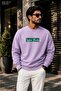 Men's Positive Thinking Printed Cycling Round Neck Casual Sweatshirt
