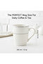 JUNA New Bone China Mug 355 ml – White Coffee & Tea Mug with Subtle Texture for Daily Use - 2