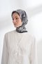 Heritage Floral Pattern the Tencel Edit Scarf - Black - Gray - 3