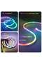 3M Multicolor LED Neon Rope Light with Smart Mobile App Control, RGB IC Technology, Music Reactive Lighting, Custom Colors, Remote Control and Flexible Strip Design for Home Decoration, Parties, Gamin