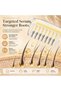 Professional Hair Scalp Massager Comb and Detangling Brush Set, Gentle Wide Tooth Design for Comfortable Grooming, Reducing Tangles, Relaxing Scalp Massage, Smooth Styling and Convenient - 5