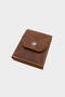 Reno Genuine Leather Vertical Snap Wallet Brown