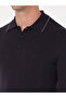 Navy Blue Slim Fit Cotton Blend Polo Collar Knit Sweater 50318712-Vr033 - 7