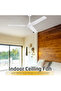 Indoor Ceiling Fan, 140 cm, 3 Speed Fan Control, White - 6