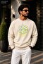Men'Sbad Boy Graffiti Printed Cycling Round Neck Casual Sweatshirt