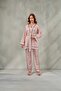 Women's Chain Patterned Satin Kimono Dressing Gown Pajama Set Verona & Belted Nightgown Set, Dowry Honeymoon