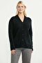 Ribbed Pocket Detailed Knitwear Cardigan - Black