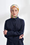 Roselle Desen the Tencel Edit Scarf - Navy Blue - Purple - 3