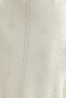 Midi Length Motif Knitwear Skirt - Light Beige - 4