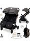 TWINEX Compact Autofold Folding Double Stroller,Twin Stroller,Aluminium Frame,Individual Canopy&Recline Adjustment,0–4Yrs,3Yrs (Grey Black) - 3