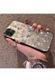 Samsung Galaxy A03/A04E/A04 Compatible Blue Flower and Ribbon Hard Phone Case, Shock Protection - 2