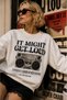 : Retro Muzik - Radio Printed Women's Sweatshirt - Vintage - New Season with Embroidery