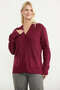 Ribbed Pocket Detailed Knitwear Cardigan - Burgundy - 3