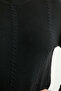 Hair Braid Motif Casual Knitwear Sweater - Black - 4