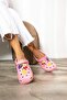Novelido High Sole Black - White - Pink Women's Sabo Slippers with Massage Sole, Light and Fruity 251