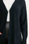 Motifli Agraf Detailed Long Knitwear Cardigan - Black - 5