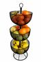 Black Asila 3-Layer Metal | |   Potato Onion Holder Potato Onion Bucket Crisper Basket Kitchen Organizing Basket Crisper Balcony Basket 3-Tier Crisper | |   68 cm | |   Fruit Bowl Organizer | |   Easy Transportation - 2