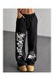 Butterfly Printed Baggy Cut Wide Leg Sweatpants
