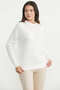 Zero Collar Motif Knitwear Sweater - Bone - 2
