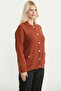 Collared Buttoned Knitwear Cardigan - Tile - 4