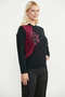 Stone Detailed Color Gradient Knitwear Sweater - Black - 5