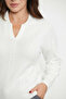 Motif Detailed Polo Collar Knit Sweater - Bone Color - 4