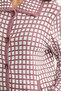 Houndstooth Patterned Wool Knitwear Jacket with Pockets - Rose - 5
