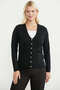 V-Neck Basic Knitwear Cardigan with Pockets - Black