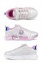 Girl's Silver Pink Glittery Heart Patterned Velcro Casual Sports Shoes