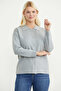 Polo Collar Buttoned Knitwear Cardigan - Light Gray - 2