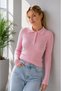 Polo Collar Contrast Ribbed Buttoned Ribbed Slim Fit Long Sleeve Knitwear Sweater Aw26Kz00037 - 2