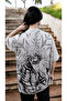 Demon Slayer Anime Akaza Upper Rank Three Oversize Printed T-Shirt