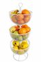 White Asi̇la 3-Layer Metal | |   Potato Onion Holder Potato Onion Bucket Crisper Basket Kitchen Organizing Basket Crisper Balcony Basket 3-Tier Crisper | |   68 cm | |   Fruit Bowl Organizer | |   Easy Transportation - 2