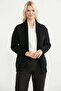 Wool Shawl Collar Pocketed Knitwear Cardigan - Black