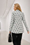 Women's Mint Polka Dot Single Button Jacket Arm-26Y001116 - 2