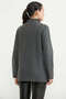 Woolen Stand Collar Knitwear Jacket - Dark Gray - 6